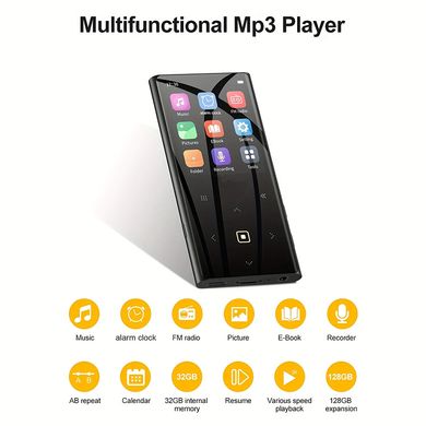 MP3 плеєр M2 Bluetooth Hi-Fi 32Gb з FM радіо та диктофоном Black