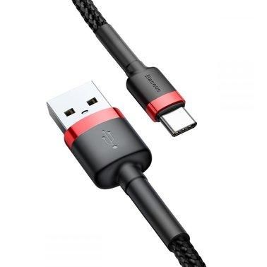 Кабель зарядки Baseus «USB to Type-C» 3A 0.5м Red+Black