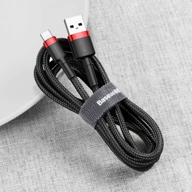 Кабель заряджання Baseus "USB to Type-C" 3A 0.5м Red+Black
