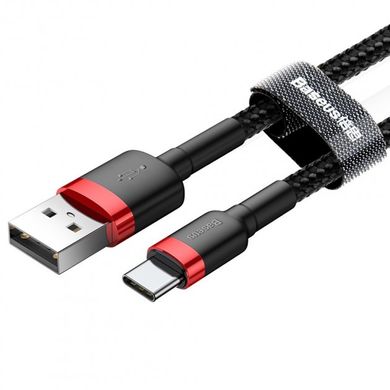 Кабель заряджання Baseus "USB to Type-C" 3A 0.5м Red+Black