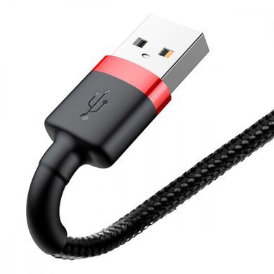 Кабель заряджання Baseus Cafule "USB to Lightning" 2.4A 0.5м Red+Black