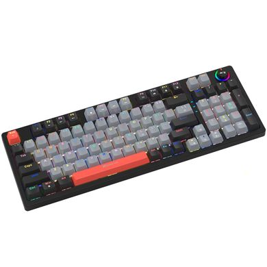 Клавиатура игровая механическая XTRIKE ME GK-987 UA 96кл.+регулятор, RGB, USB, серо-черная