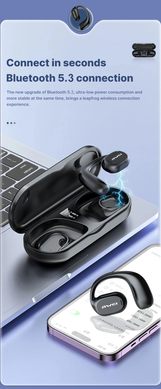 Бездротові bluetooth навушники Awei T69 з повітряною провідністю звуку