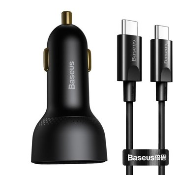 Автомобільний зарядний пристрій Baseus Qualcomm Quick Charge 5 Technology Multi-Port Fast Charge C+C+U 160W