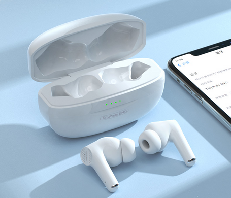 Беспроводные сенсорные наушники Dacom G91 TinyPods ENC с активным шумоподавленим и двойным микрофоном White