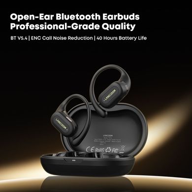 Беспроводные спортивные bluetooth наушники Langsdom TS19 Open Ear Black