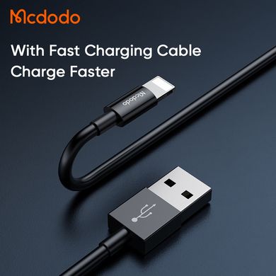 Зарядний пристрій на 2 порти Mcdodo 12W 2A Charger + кабель Lightning 1m CH-5071 Black