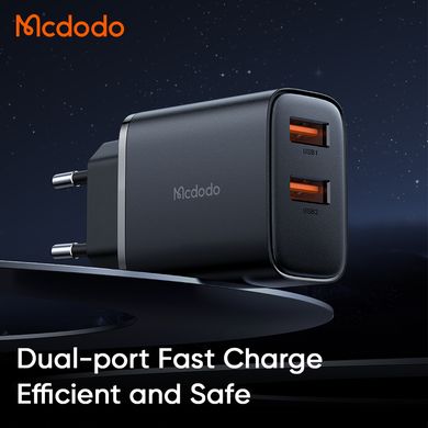 Зарядний пристрій на 2 порти Mcdodo 12W 2A Charger + кабель Lightning 1m CH-5071 Black