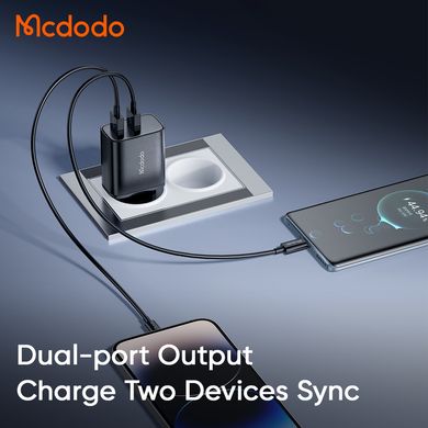 Зарядний пристрій на 2 порти Mcdodo 12W 2A Charger + кабель Type-C 1m CH-5072 Black