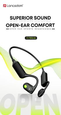 Беспроводные спортивные наушники Langsdom Air Wave (BE10) со встроенной памятью 32Gb Black