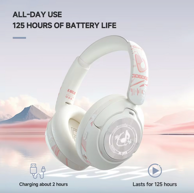 Бездротові bluetooth навушники LULE EL-GT1 з активним шумопоглинанням White