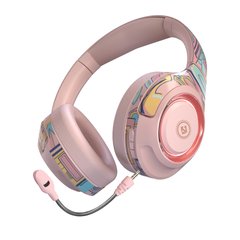 Бездротові ігрові стерео навушники з мікрофоном EL-A2 Deep Bass Рожеві