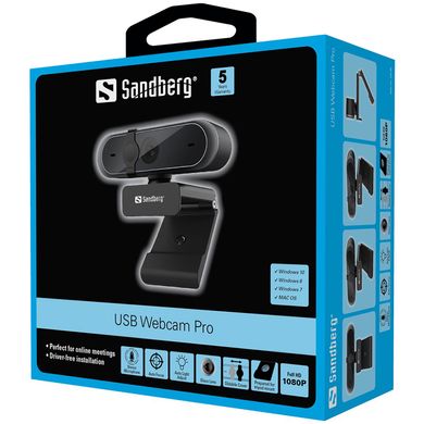 Вебкамера Sandberg Webcam Pro Autofocus Stereo Mic