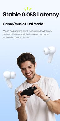 Беспроводные bluetooth наушники Langsdom TA08 с активным шумоподавлением White