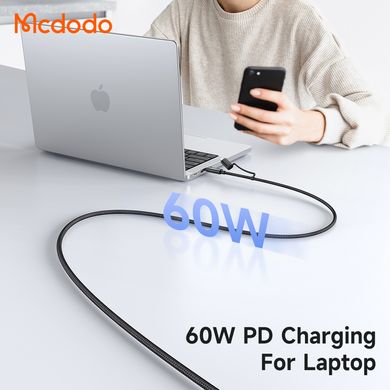 Багатофункціональний нейлоновий кабель 4-в-1 Mcdodo 60W USB-C/USB-A на USB-C/Lightning Travel Cable 1.2m CA-1990