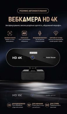 Вебкамера M5C 4K Ultra HD з автофокусом переваги