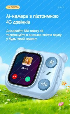 Дитячий фотоапарат з AI для розпізнавання об&rsquo;єктів Blue