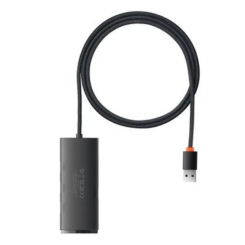 Adapter koncentratora USB Baseus Lite Series 4 w 1 (Typ A na USB 3.0*4) 1 m Czarny