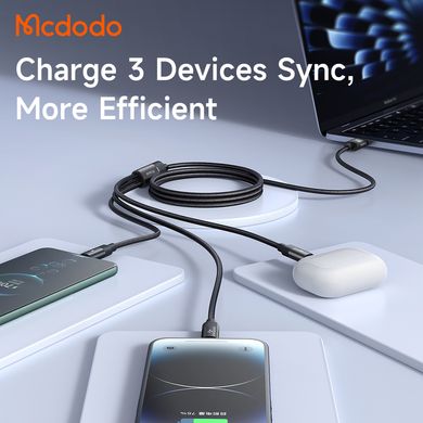 Многофункциональный кабель Mcdodo 3 in 1 USB-A to USB-C+Lightning+Micro USB Data Cable 1.2M CA-5790