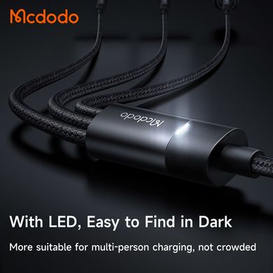 Багатофункціональний кабель Mcdodo 3 in 1 USB-A to USB-C+Lightning+Micro USB Data Cable 1.2M CA-5790