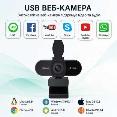 Вебкамера M5C Full HD 1080P з мікрофоном переваги