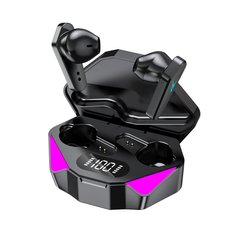 Игровые беспроводные bluetooth наушники TWS X15 Gaming с зарядным кейсом и сенсорным управлением, 44952714, Черный