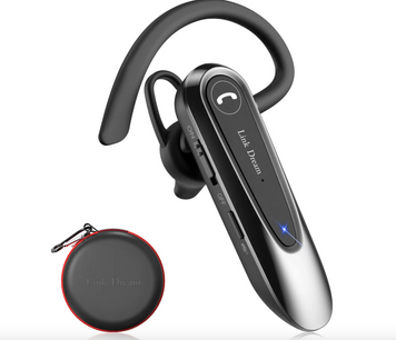 Бездротова bluetooth гарнітура Link Dream LC-B45 з шумопоглинанням та чохлом Black