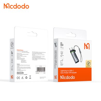 Адаптер (перехідник) Mcdodo автоматичного вимкнення Lightning to USB-C Auto Power Off Adapter OT-6010