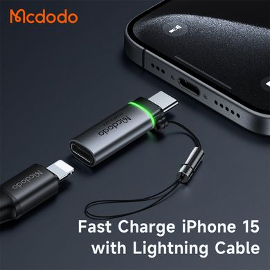 Адаптер (перехідник) Mcdodo автоматичного вимкнення Lightning to USB-C Auto Power Off Adapter OT-6010