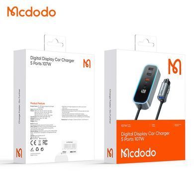 Автомобільний зарядний пристрій Mcdodo 107W пакування