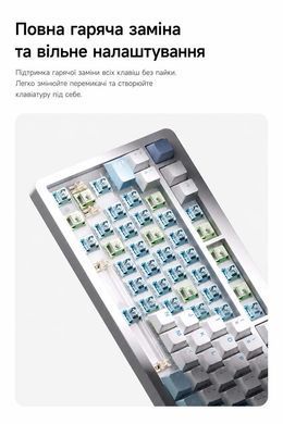 Бездротова механічна клавіатура MCHOSE G75 V2 заміна клавіш