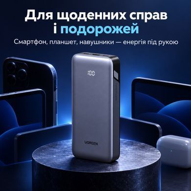Павербанк UGREEN PB532 для смартфонів, планшетів і навушників у подорожах