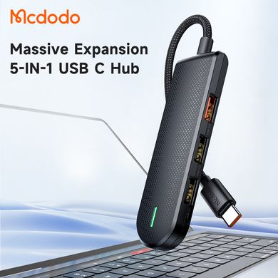 USB-хаб Mcdodo Type-C на 5 портів для Mac iPad OS Windows Android HU-1430