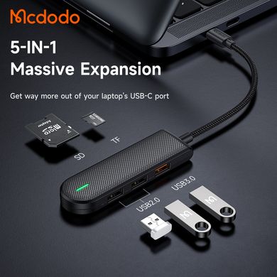 USB-хаб Mcdodo Type-C на 5 портов для Mac iPad OS Windows Android HU-1430