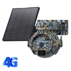 Камуфляжна поворотна камера відеоспостереження із сонячною панеллю INQMEGA 4G ST-515C-3M-G