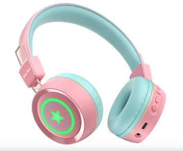 Дитячі бездротові bluetooth навушники New Bee KH22B Pink