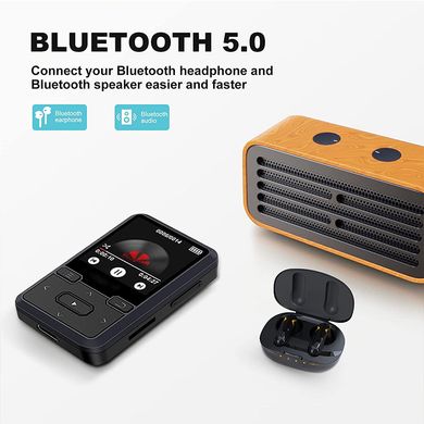 MP3 плеєр A3 Bluetooth Hi-Fi 32Gb з кліпсою, FM радіо та диктофоном