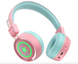 Дитячі бездротові bluetooth навушники New Bee KH22B Pink