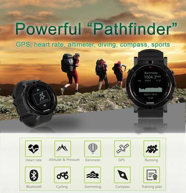 Мужские тактические водонепроницаемые смарт часы SunRoad Pathfinder GPS FR934 с компасом