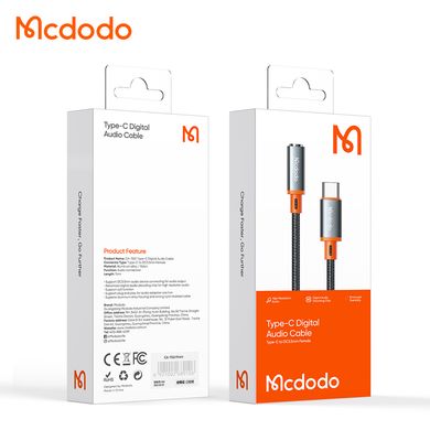 Перехідник (адаптер) Mcdodo Castle Series Type C to 3,5 мм AUX Female Cable 11см CA-7561