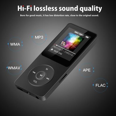 MP3 плеєр X02 Bluetooth Hi-Fi 4Gb з FM радіо та диктофоном Black