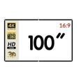 Екран для проектора 100 дюймів 16:9 портативний настінний Full HD 4K, тканинний складаний