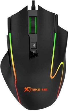 Мышка XTRIKE ME GM-518, игровая 12800dpi., 9кн., RGB, высокий профиль, черная