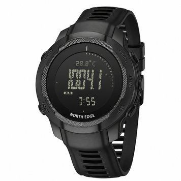 Мужские тактические часы NORTH EDGE VERTICO Black с компасом, барометром и высотомером