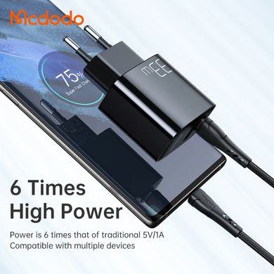 Зарядний пристрій на 2 порти Mcdodo 33W PD+QC Dual Port Charger + кабель Type-C to Type-C 60W CH-0922