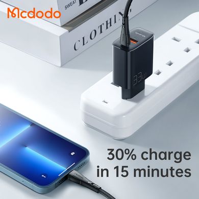 Зарядное устройство на 2 порта Mcdodo 33W PD+QC Dual Port Charger + кабель Type-C to Type-C 60W CH-0922