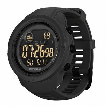 Спортивний смартгодинник NORTH EDGE MARS 5 Black &mdash; вигляд спереду