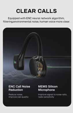 Бездротові bluetooth навушники Dacom Explore E80 Lite з кістковою провідністю