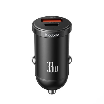 Автомобільний зарядний пристрій Mcdodo 33W 3A Car Fast Charger із двома портами USB-A/Type-C CC-2320