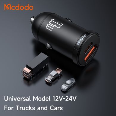 Автомобильное зарядное устройство Mcdodo 33W 3A Car Fast Charger с двумя портами USB-A/Type-C CC-2320